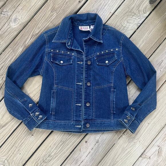 Bill Blass Jeanswear Women's Vintage Denim Trucker Jacket Blue Size PS - Picture 1 of 10